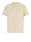 GUESS APP U COL T-shirt logo contrasto beige