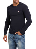 GUESS APP U PRE T-shirt manica lunga core tee blu