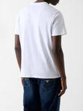 GUESS APP U PRE T-shirt logo shimmer 4g bianco