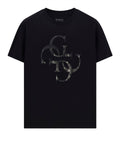 GUESS APP U PRE T-shirt logo shimmer 4g nero
