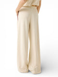 GUESS ATH D COL Pantaloni wide leg Jasmine con profilo contrasto sabbia