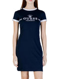 GUESS ATH D COL Abito Mila dress BLU/B.CO