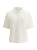 GUESS ATH D COL Polo Silvy boxy bianco
