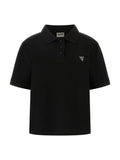GUESS ATH D COL Polo Silvy boxy nero