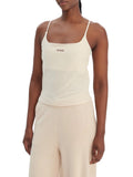 GUESS ATH D COL Top Jasmine aderente sabbia