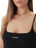 GUESS ATH D COL Top Jasmine aderente nero