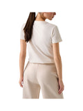 GUESS ATH D PRE T-shirt Giuditta logo stampato cuori B.CO/ROSA