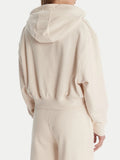 GUESS ATH D PRE Felpa cappuccio Yayoi bianco