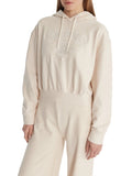 GUESS ATH D PRE Felpa cappuccio Yayoi bianco