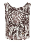 GUESS U.WEAR D COL Top zoe leaf knot crop top B.CO/MORO