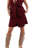 Shorts in misto lino da completo