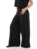 I AM FSHN-WY Pantalone gamba ampia nero