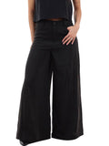 I AM FSHN-WY Pantalone gamba ampia nero