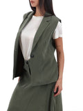 I AM FSHN-WY Gilet un bottone militare