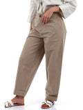 I AM NW-FD Pantaloni barrel fit beige