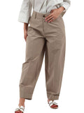 I AM NW-FD Pantaloni barrel fit beige