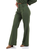 I AM NW-FD Pantaloni wide leg militare