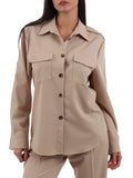 I AM NW-FD Overshirt camicia con tasconi cammello