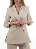 I AM R-CMPN Giacca con spacchi laterali beige