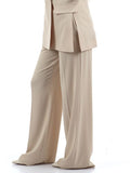 I AM R-CMPN Pantalone palazzo da completo beige
