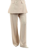 I AM R-CMPN Pantalone palazzo da completo beige