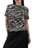 I AM W&H T-shirt fantasia zebrata B.CO NERO