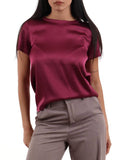 I AM WLF Blusa effetto satin BORDEAUX
