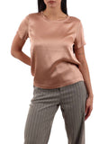 I AM WLF Blusa effetto satin rosa