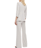 IMPERIAL D Pantaloni palazzo grigio perla da completo GRIGIO PERLA