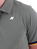 K-WAY U Polo Vincent piquet profili contrasto verde chiaro
