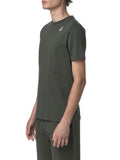 K-WAY U T-shirt Leonide VERDE MILITARE