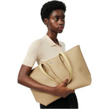 LACOSTE ACC. Borsa tote con zip Anna beige