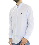 LACOSTE U Camicia in cotone regular fit cielo
