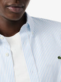 LACOSTE U Camicia regular fit a righe Pinpoint B.CO/CIELO