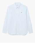 LACOSTE U Camicia regular fit a righe Pinpoint B.CO/CIELO