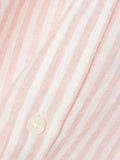 LACOSTE U Camicia regular fit lino a righe B.CO/ROSA