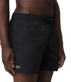 LACOSTE U Costume short con logo coccodrillo nero