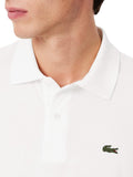 LACOSTE U Polo in cotone piquet light bianco