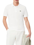 LACOSTE U Polo in cotone piquet light bianco
