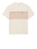 LACOSTE U T-shirt con banda BEIGE/SABBIA