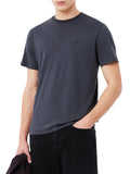 LACOSTE U T-shirt con ricamo caratteristico GRIGIO SCURO