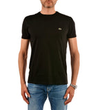 LACOSTE U T-shirt in cotone pima nero