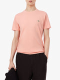 LACOSTE U T-shirt in cotone pima salmone