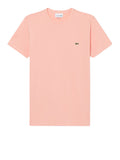 LACOSTE U T-shirt in cotone pima salmone