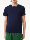 LACOSTE U T-shirt con profili in contrasto blu