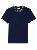 LACOSTE U T-shirt con profili in contrasto blu
