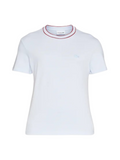 LACOSTE U T-shirt con profili contrasto celeste