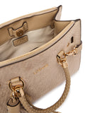 LIU JO ACC1 Borsa satchel logata all around tortora