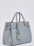 LIU JO ACC1 Borsa satchel media con charms celeste