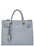 LIU JO ACC1 Borsa satchel media con charms celeste
